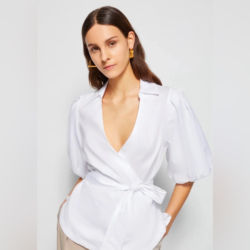 Jonathan Simkhai Wrap Blouse Size Small